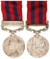 British India, Victoria, IGSM - Single, 1889-90 India General Service Medal - CHIN LUSHAI 1889-90 engraved in running...