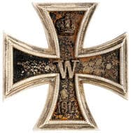 Germany, WWI- EKI, 1914-18 WW1 German Iron Cross 1st Class. Maker Marked "G" for Godet and Sohn. Three piece Iron core...