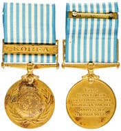 Netherlands, UN Service Medal Korea - Single, 1950s Dutch - UN Service Medal - Korea. Some oxidising to front of...