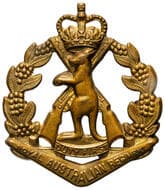 Royal Australian Regiment - Duty First 'Skippy Badge', 1948-49, VF Brass badge, 38 x 45mm, with attachment lugs rear,...