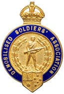 Demobilised Soldiers Association, WWI, EF Enamel & gilt badge, 27.5x41mm, reverse impressed #2942, Stokes & Sons,...