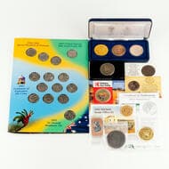 Elizabeth II, Sherwood, Twenty Cents, 1966 - 2001, UNC Sherwood 1966-2001 twenty cents folder, also including...