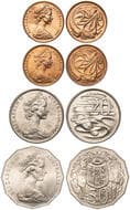 Elizabeth II, Two Cents - Fifty Cents, 1967 - 1971, UNC Small group of uncirculated scarcer decimal dates, 1971...