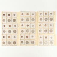 Elizabeth II, Handmade Mint Year Sets, One Cent - Fifty Cents, 1975 - 1983, UNC Aftermarket/handmade mint year sets,...