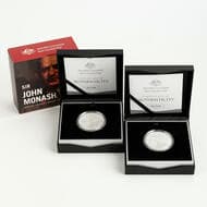 Elizabeth II, RAM - Sir John Monash, Five Dollars, 2018, FDC 1oz fine silver 99.99% proof five dollars (2),...