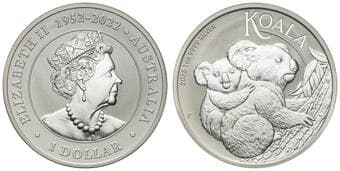 Elizabeth II, Perth Mint - Silver Koala, One Dollar, 2023-P, FDC 1oz fine silver 99.9, koala, proof one dollar in...