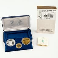 Elizabeth II, One Hundred Dollars, 2000, FDC Gold, silver & bronze Sydney Paralympic games coin set. Estimate: 2000...