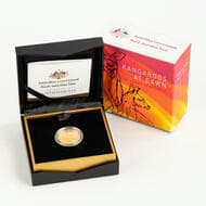 Elizabeth II, RAM - Kangaroos at Dawn, Twenty Five Dollars, 2020, FDC 1/5oz gold 99.99% proof twenty five dollars,...