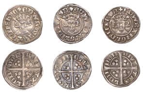 A Collection of English Silver Coins, 1272-1662 (Part II)
Edward I (1272-1307), New coinage, Pennies (3), all London,...