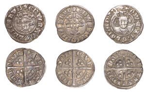 A Collection of English Silver Coins, 1272-1662 (Part II)
Edward I (1272-1307), New coinage, Pennies (3), all London,...
