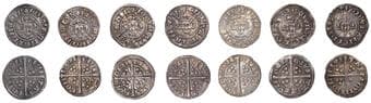 A Collection of English Silver Coins, 1272-1662 (Part II)
Edward I (1272-1307), New coinage, Pennies (7), all London,...