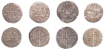 A Collection of English Silver Coins, 1272-1662 (Part II)
Edward III (1327-1377), Pre-Treaty period, Pennies (4), all...