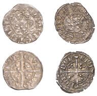 A Collection of English Silver Coins, 1272-1662 (Part II)
Edward III (1327-1377), Treaty period, Halfpenny, London,...