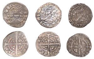 A Collection of English Silver Coins, 1272-1662 (Part II)
Edward III (1327-1377), Post-Treaty period, Pennies (3),...