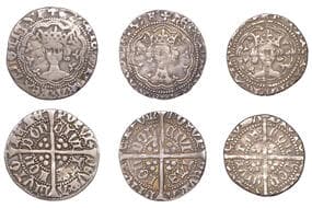 A Collection of English Silver Coins, 1272-1662 (Part II)
Henry V (1413-1422), Definitive issues, Halfgroats (3),...