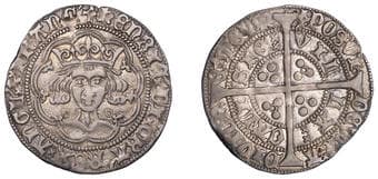 A Collection of English Silver Coins, 1272-1662 (Part II)
Henry VI (First reign, 1422-1461), Annulet issue, Groat,...