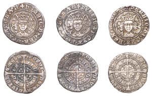 A Collection of English Silver Coins, 1272-1662 (Part II)
Henry VI (First reign, 1422-1461), Annulet issue, Halfgroats...