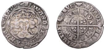 A Collection of English Silver Coins, 1272-1662 (Part II)
Edward IV (First reign, 1461-1470), Light coinage, Groat,...