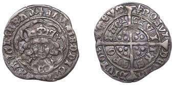 A Collection of English Silver Coins, 1272-1662 (Part II)
Edward IV (First reign, 1461-1470), Light coinage, Groat,...