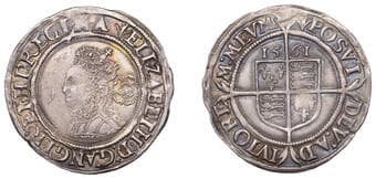 A Collection of English Silver Coins, 1272-1662 (Part II)
Elizabeth I (1558-1603), Third issue, Sixpence, 1561, mm....