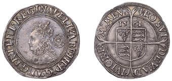 A Collection of English Silver Coins, 1272-1662 (Part II)
Elizabeth I (1558-1603), Third issue, Sixpence, 1561, mm....