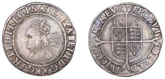 A Collection of English Silver Coins, 1272-1662 (Part II)
Elizabeth I (1558-1603), Third issue, Sixpence, 1561, mm....