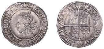 A Collection of English Silver Coins, 1272-1662 (Part II)
Elizabeth I (1558-1603), Third issue, Sixpence, 1571, mm....