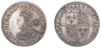 A Collection of English Silver Coins, 1272-1662 (Part II)
Elizabeth I (1558-1603), Milled coinage, Sixpence, 1561, mm....