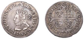 A Collection of English Silver Coins, 1272-1662 (Part II)
Elizabeth I (1558-1603), Milled coinage, Sixpence, 1568, mm....