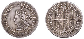 A Collection of English Silver Coins, 1272-1662 (Part II)
Elizabeth I (1558-1603), Milled coinage, Sixpence, 1568, mm....