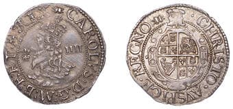 A Collection of English Silver Coins, 1272-1662 (Part II)
Charles I (1625-1649), Aberystwyth mint, Groat, mm. book,...