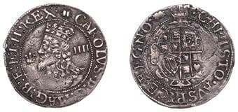 A Collection of English Silver Coins, 1272-1662 (Part II)
Charles I (1625-1649), Aberystwyth mint, Groat, mm. book,...