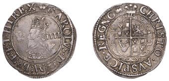 A Collection of English Silver Coins, 1272-1662 (Part II)
Charles I (1625-1649), Aberystwyth mint, Groat, mm. book,...