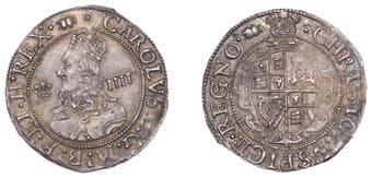 A Collection of English Silver Coins, 1272-1662 (Part II)
Charles I (1625-1649), Aberystwyth mint, Groat, mm. book,...