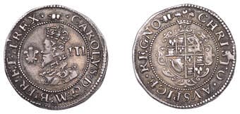 A Collection of English Silver Coins, 1272-1662 (Part II)
Charles I (1625-1649), Aberystwyth mint, Threepence, mm....