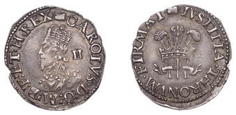 A Collection of English Silver Coins, 1272-1662 (Part II)
Charles I (1625-1649), Aberystwyth mint, Halfgroat, mm....