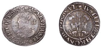 A Collection of English Silver Coins, 1272-1662 (Part II)
Charles I (1625-1649), Aberystwyth mint, Halfgroat, mm....