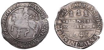 A Collection of English Silver Coins, 1272-1662 (Part II)
Charles I (1625-1649), Oxford mint, Halfcrown, 1643, no mm.,...