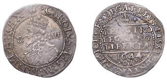 A Collection of English Silver Coins, 1272-1662 (Part II)
Charles I (1625-1649), Oxford mint, Groat, 1644, mm. book on...