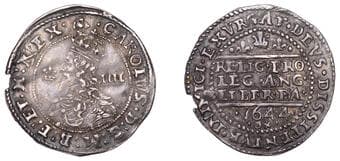A Collection of English Silver Coins, 1272-1662 (Part II)
Charles I (1625-1649), Oxford mint, Groat, 1644, mm....