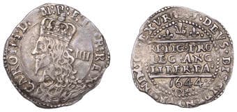 A Collection of English Silver Coins, 1272-1662 (Part II)
Charles I (1625-1649), Oxford mint, Groat, 1644, no mm....