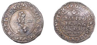 A Collection of English Silver Coins, 1272-1662 (Part II)
Charles I (1625-1649), Oxford mint, Threepence, 1644, mm....
