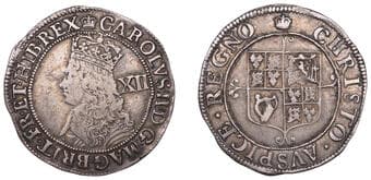 A Collection of English Silver Coins, 1272-1662 (Part II)
Charles II (1660-1685), Third Hammered issue, Shilling, mm....