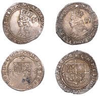 A Collection of English Silver Coins, 1272-1662 (Part II)
Charles II (1660-1685), Third Hammered issue, Halfgroats...