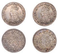 A Collection of English Silver Coins, 1272-1662 (Part II)
Charles II (1660-1685), Machine made issues, Halfgroats (2),...
