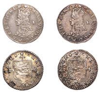 A Collection of English Silver Coins, 1272-1662 (Part II)
Charles II (1660-1685), Machine made issues, Pennies (2),...