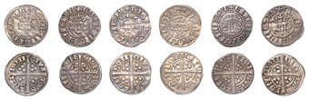 A Collection of English Silver Coins, 1272-1662 (Part II)
Miscellaneous, Edward I and II, Pennies (6), all London,...