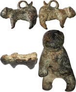 Primitive Money, Possibly Rigvedic Period (300-100 BC), Copper Nishka Lion, Found in Betwa river, were historically...