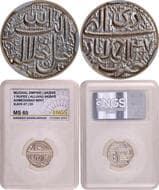 Akbar (AH 963-1014 /1556-1605 AD), Ahmadabad Mint, Silver Rupee, Month: Di (Capricorn), Elahi 47, Obv: Arabic legend...