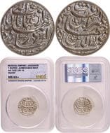 Jahangir (AH 1014-1037 /1605-1627 AD), Ahmadabad Mint, Silver Rupee, AH 1030 /16 RY, "Enayat Elah" Couplet, Obv:...